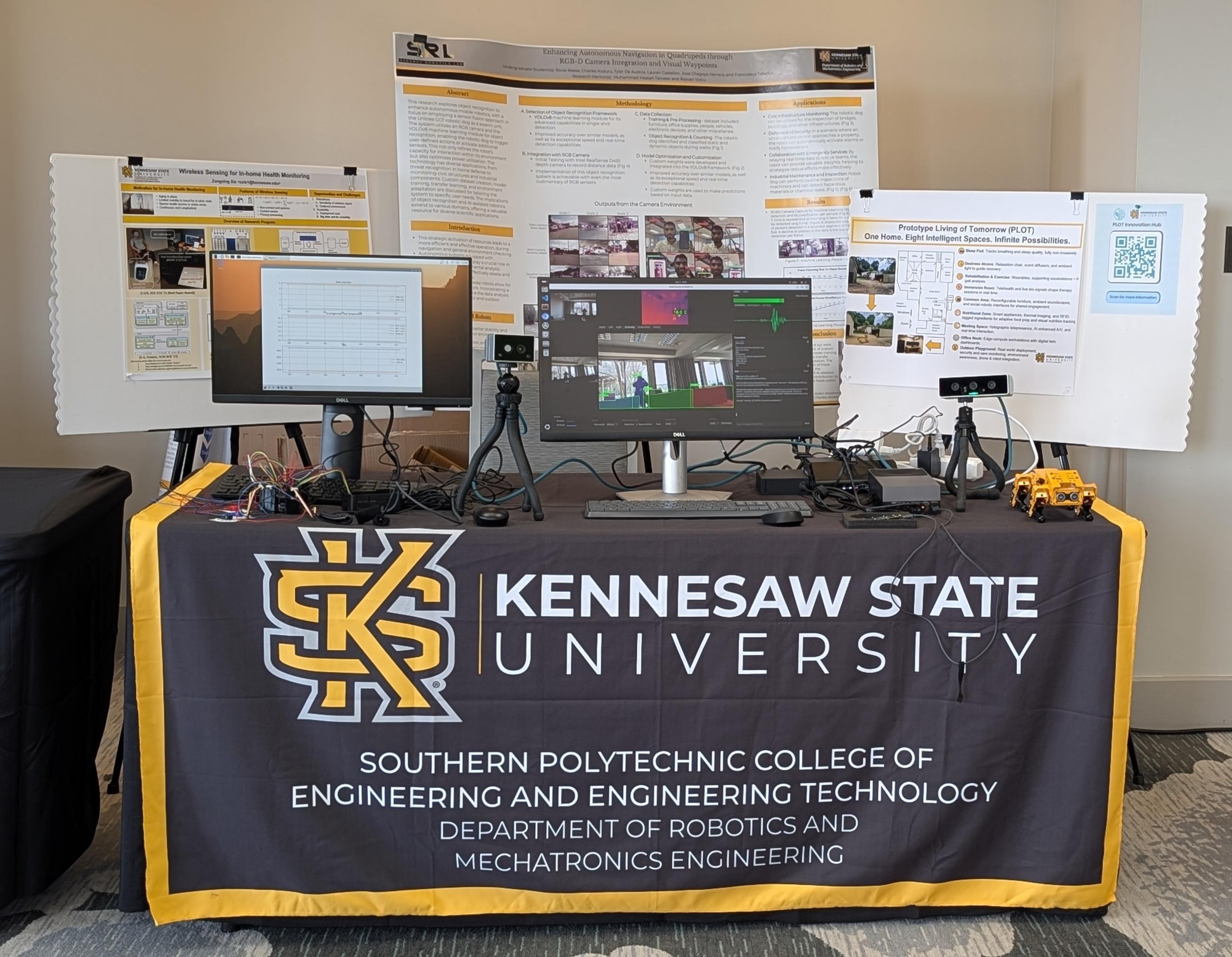 PLOT demonstration table at a technology expo
