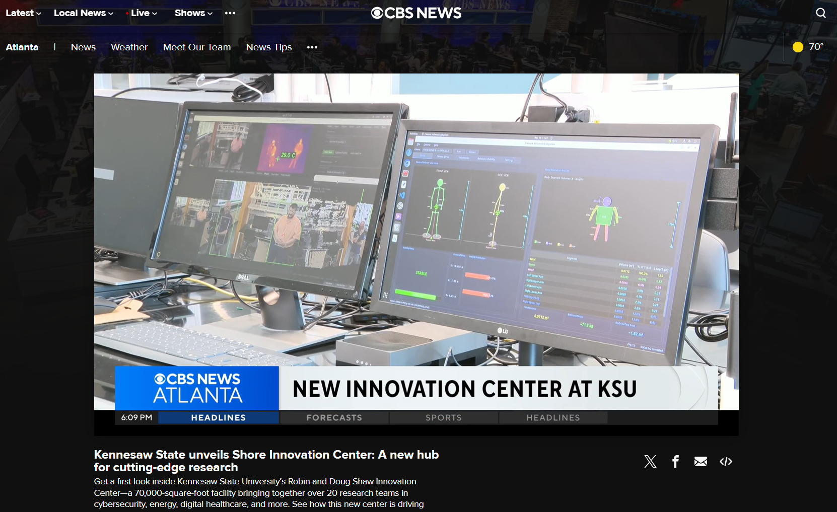 Press coverage screenshot for Prototype Living of Tomorrow
